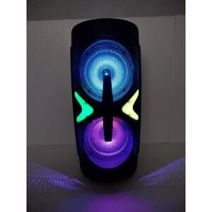 Brookstone Wireless LED Party Speaker BSSK1062 Flashing Lights Portable